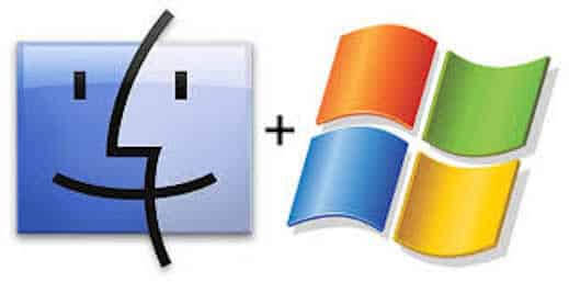 l'immagine contiene il logo del finder di Apple e il logo della Microsoft