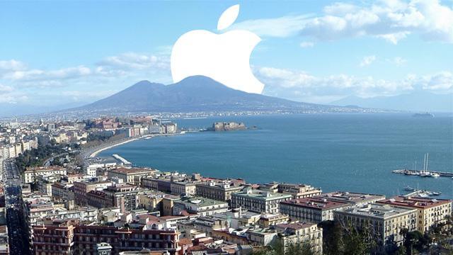 l'immagine contiene il logo Apple con il Vesuvio di Sfondo per la apple academy