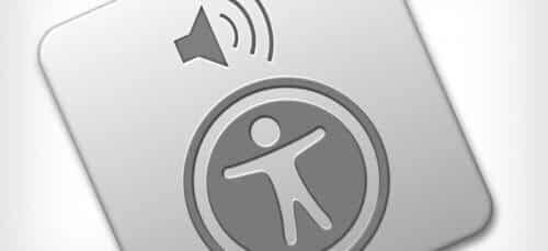 l'immagine contiene il logo dell'accessibilità Apple e Voiceover