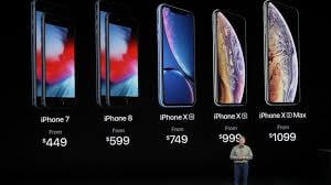 tutti i nuovi modelli iPhone 2018 uno affianco all'altro