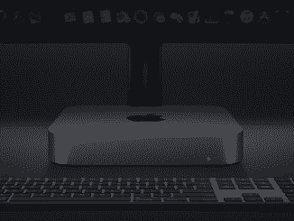 l'immagine di un mac mini del 2018 con tastiera